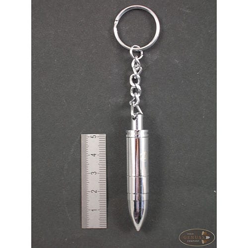 Zigarrenrundschneider Patronenform aus Chrom poliert in silber glänzend 8 mm Durchmesser 12204