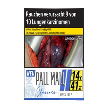 PALL MALL Classics Blue Zigaretten 14,00 Euro (6x41)