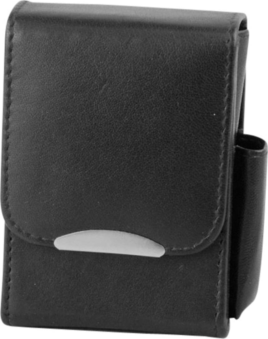 Zigaretten-Packungsetui Leder schwarz   85mm 616655