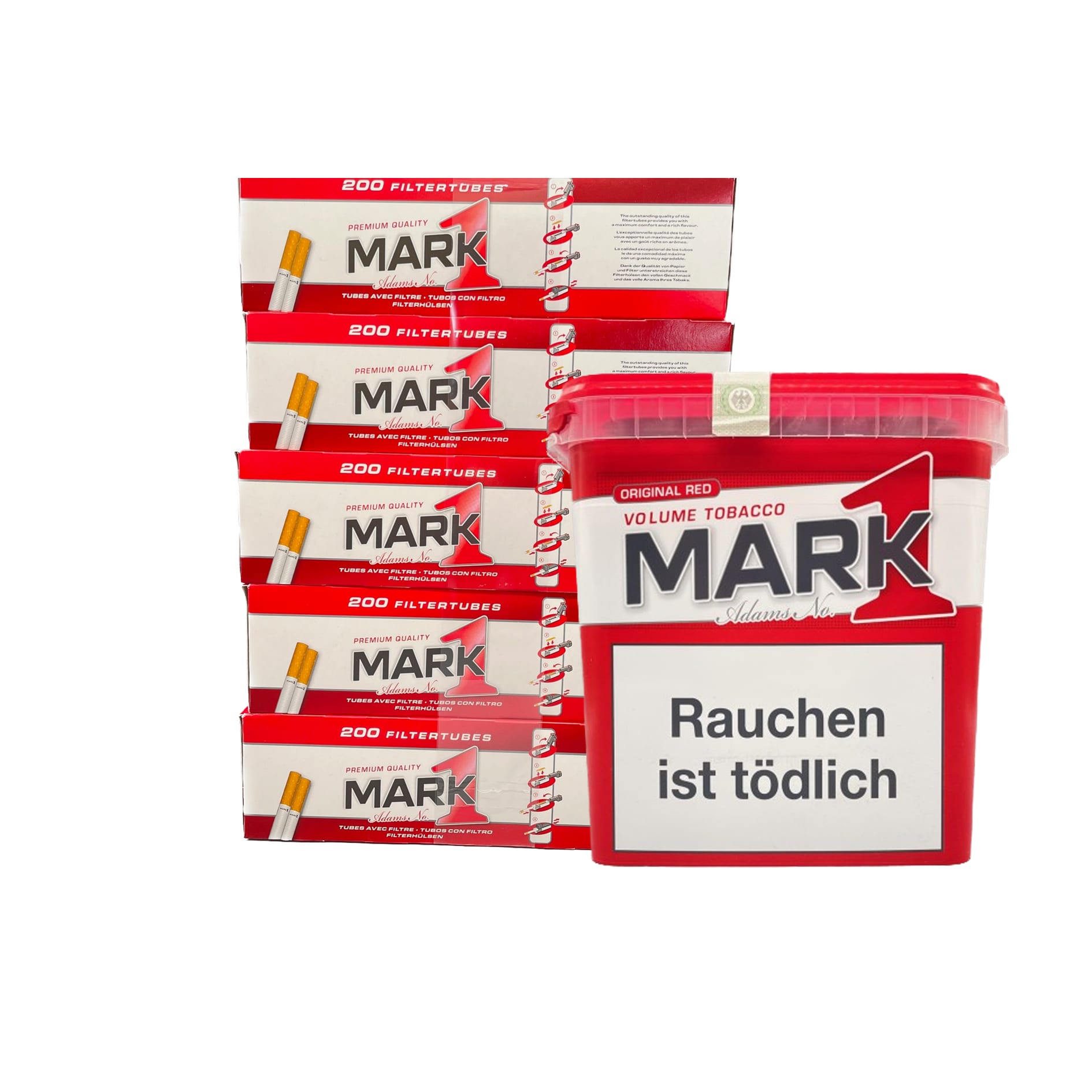 1 x Eimer Mark 1 Tabak / 400g & 1.000 Mark 1 Hülsen SW15772