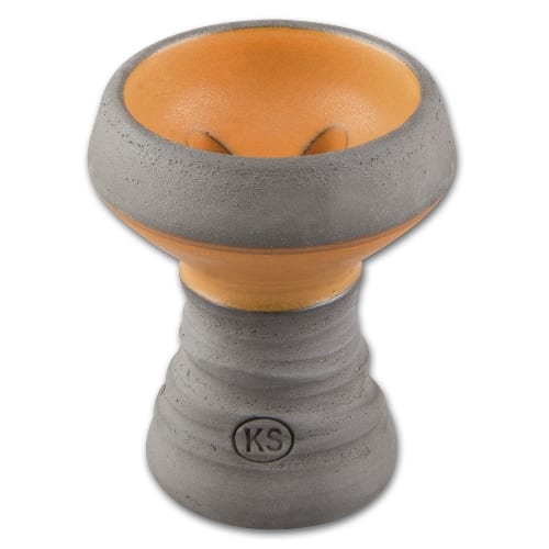 Shisha Kopf KS Appo grau / orange Ø 7,5 cm 90028