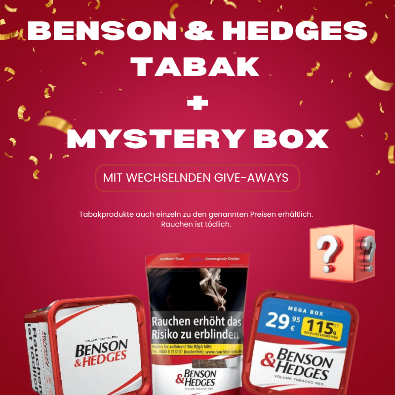 Aktion: 1 x Benson & Hedges Tabak + 1 x Mystery Box