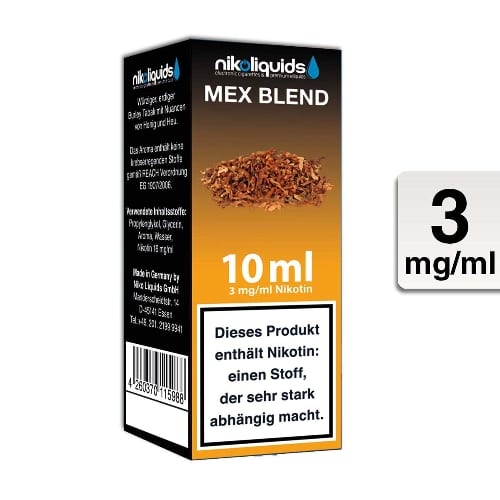 E-Liquid Nikoliquids Mex Blend 3 mg/ml Flasche 10 ml 87568