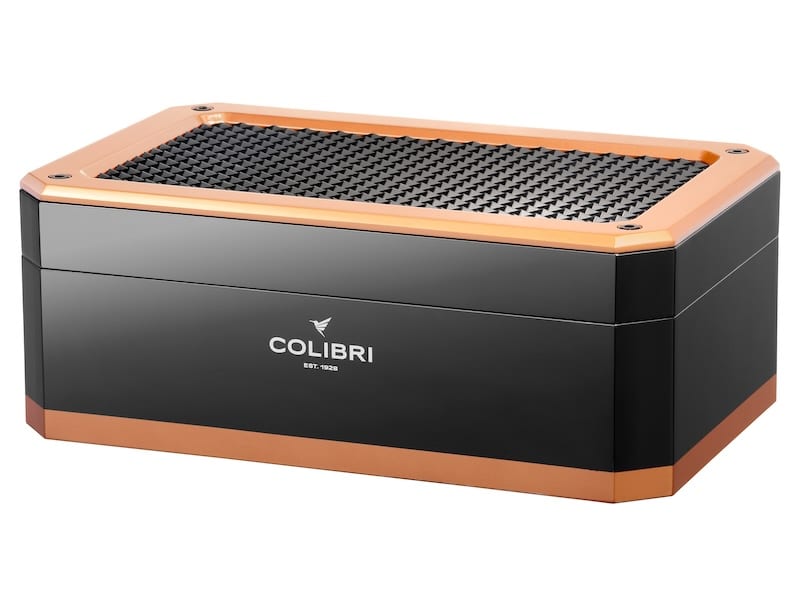COLIBRI Humidor "Rally" schwarz/gold fuer ca. 100 Zigarren 563473