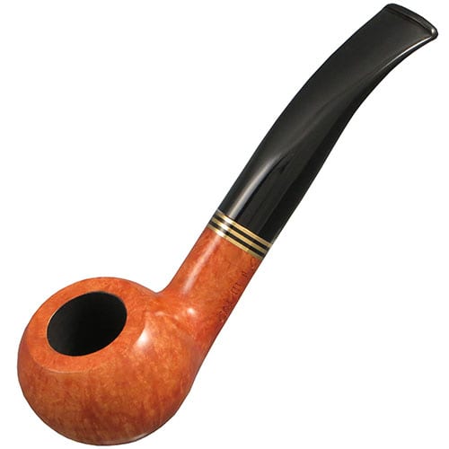 Pfeife Capitello Corallo de Luxe Prince aus Bruyèreholz glatt Acryl in orangebraun schwarz 8623