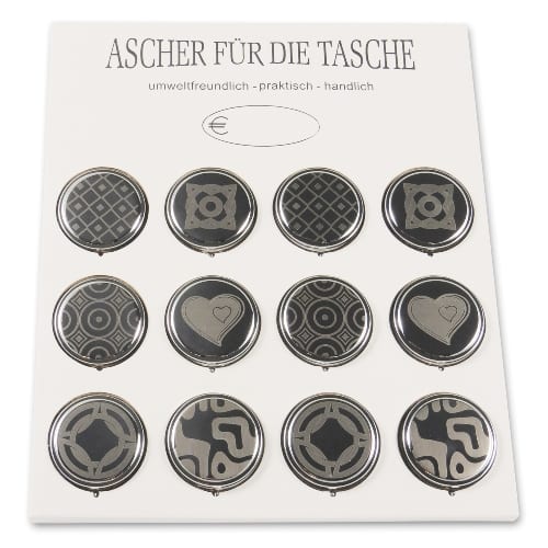 Taschenascher Metall Laser Art auf Karte 59114