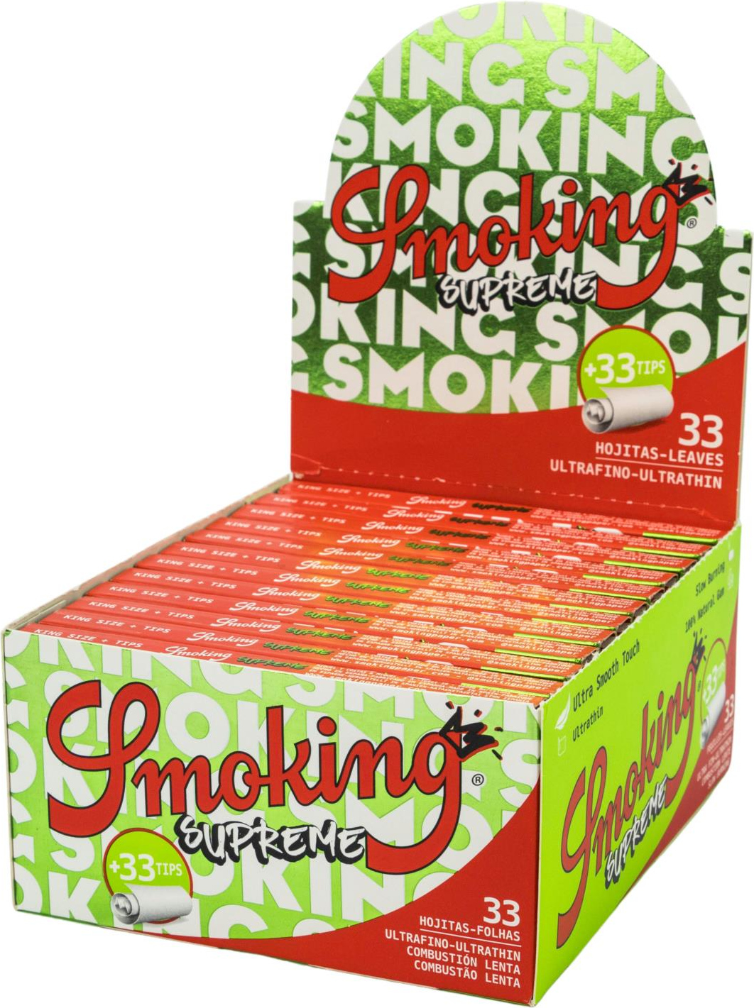 SMOKING KINGSIZE SUPREME Ultrafine Zigtt.-Papier+Tips( je24) 16334