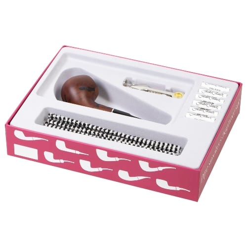 Pfeife Starterset JEAN CLAUDE Spot rustik gebogen mit Acrylmundstueck 17640