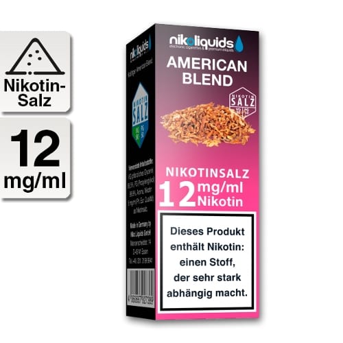 E-Liquid Nikotinsalz NIKOLIQUIDS American Blend 12 mg 21373