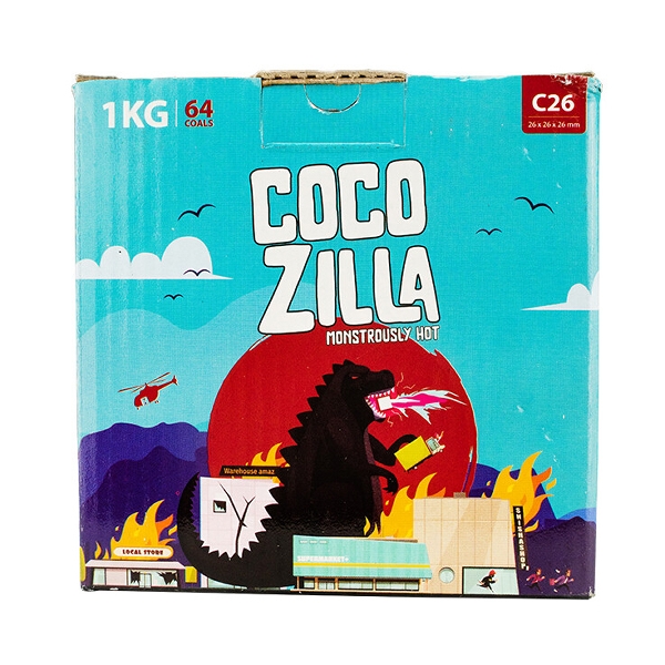 Wasserpfeifenkohle Kokosnuss COCOZILLA C26 1kg 53815