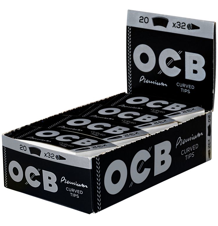 OCB Curved Filter Tips Display 20 Heftchen gebogene Tips Zigaretten