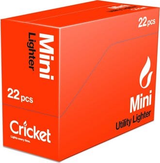 CRICKET Universalanzuender Einweg "Mini" bunt sort. 15cm Pz 285651
