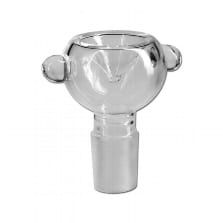 Bong Glaskopf klar mit Rollstop Schliff 18,8 mm 37087