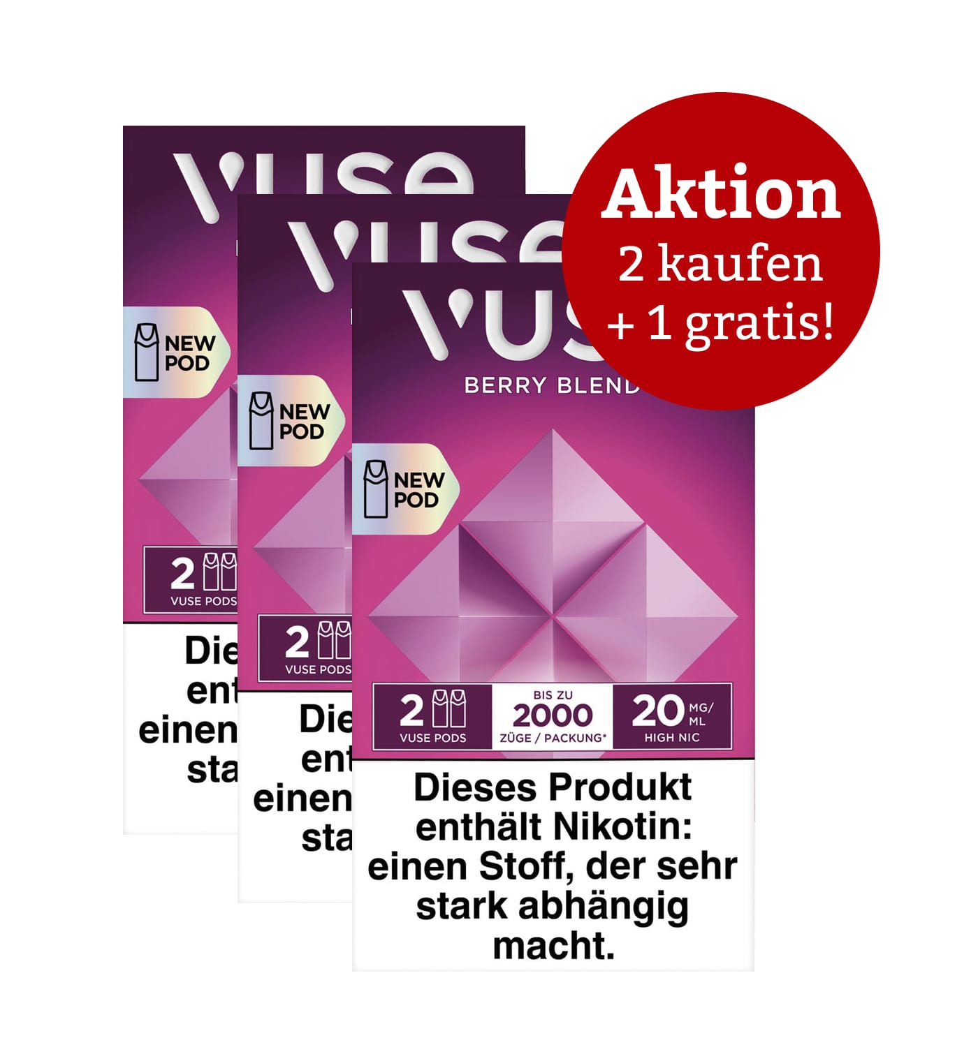 VUSE Pro Pods Berry Blend 20 mg – Aktion: 2 x kaufen, 3 erhalten SW17040