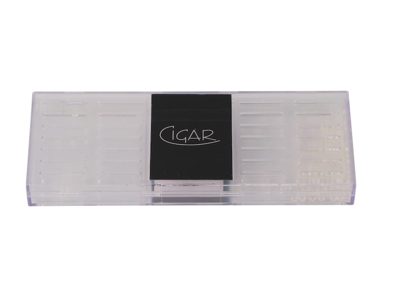 Polymerbefeuchter "Cigar" eckig transparent fuer ca.50-100Zig 595531