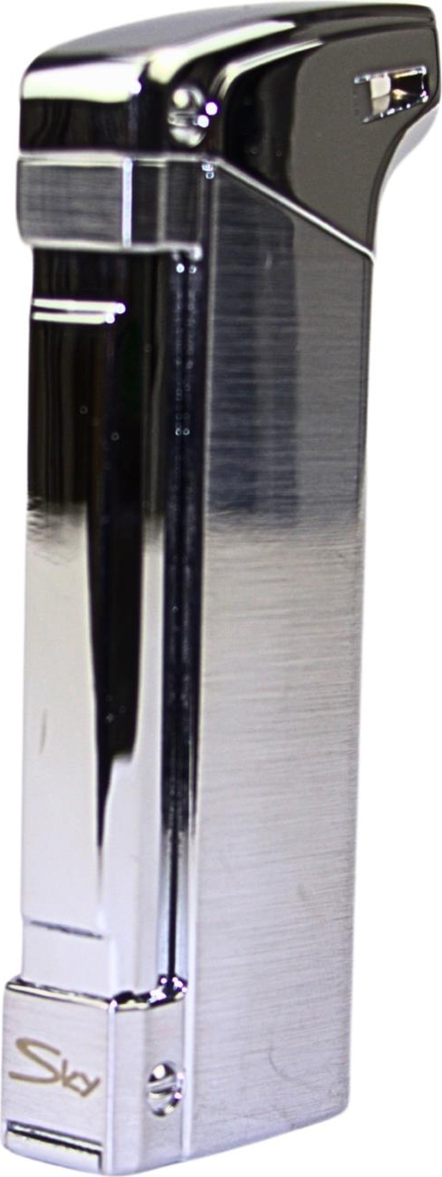 SKY Pfeifenfeuerzeug "James" chrom, mit Pfeifenstopfer  Pz 239721