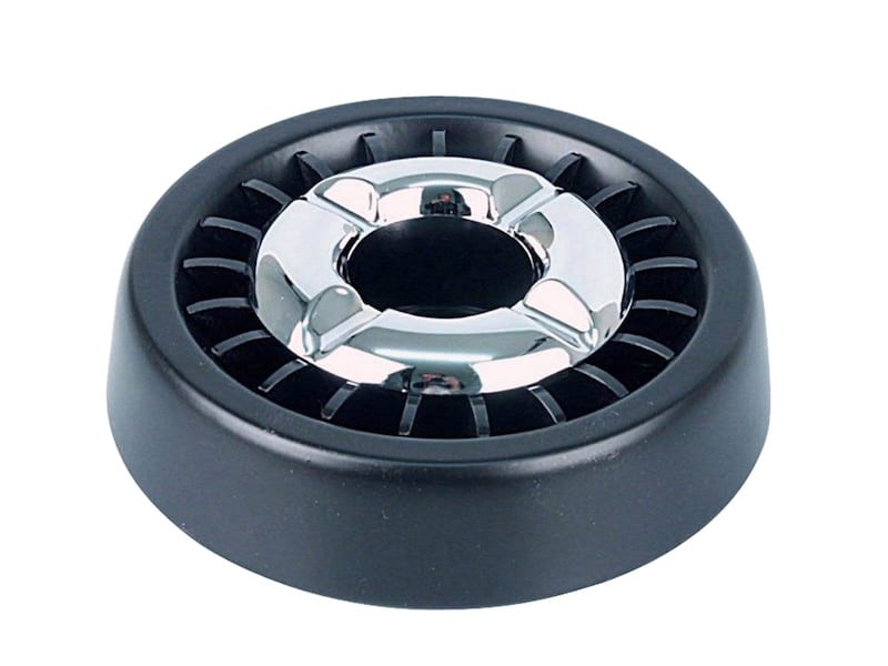 Ascher mit "Stern"-Einsatz schwarz/chrom 13 cm 510065