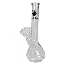 Bong Glas BLACK LEAF 20 cm 25 mm Schliff 14,5 mm 34787