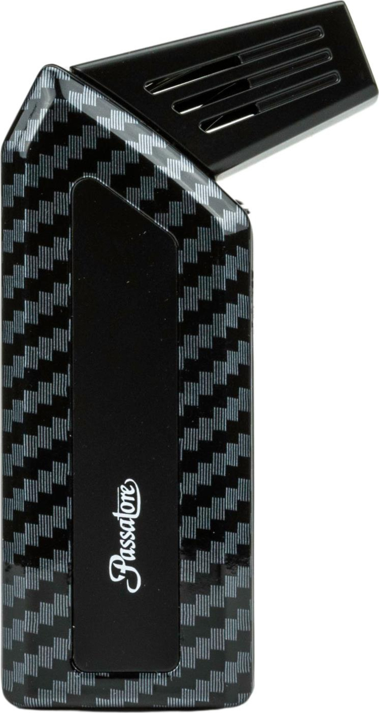 PASSATORE Pfeifenfeuerzeug "Peter" Carbon Finish/schwarz  Pz 234101