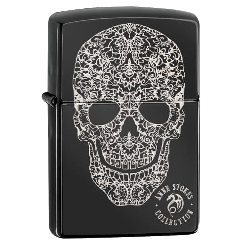 ZIPPO ebony Anne Stokes Skull 60005206 32404