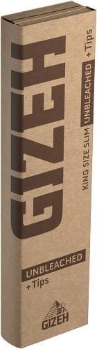 GIZEH UNBLEACHED KING SIZE SLIM+TIPS 1 x 34 SW16511