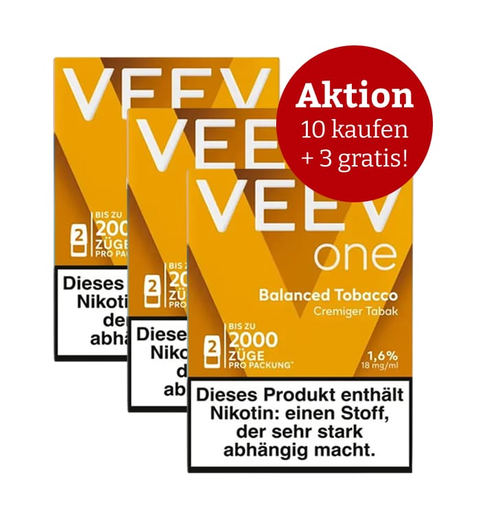 Aktion: 10 x kaufen, 13 erhalten E-Liquidpod VEEV ONE