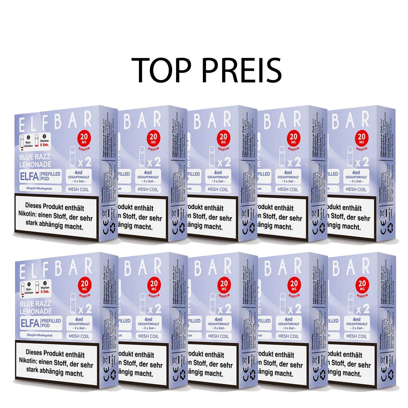 elfbar pods blue razz lemonade Blue Razz Lemonade Vapes main image 1