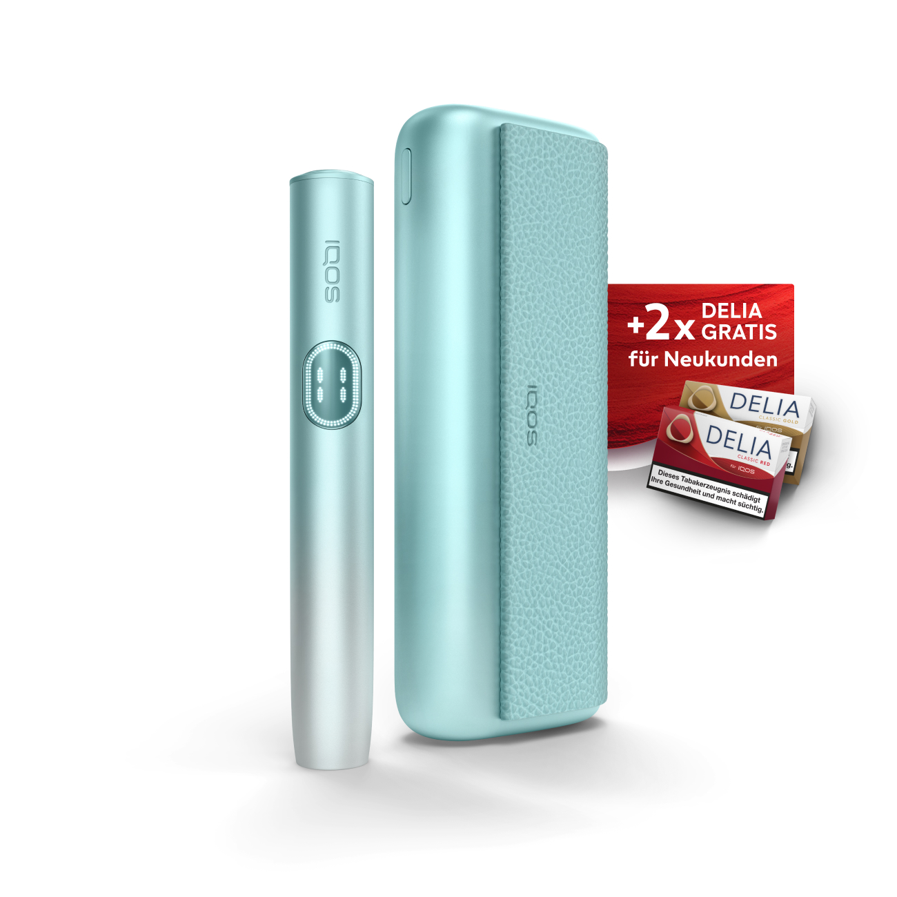 IQOS ILUMA i Prime Breeze Blue + Gratis DELIA Sticks bei Registrierung