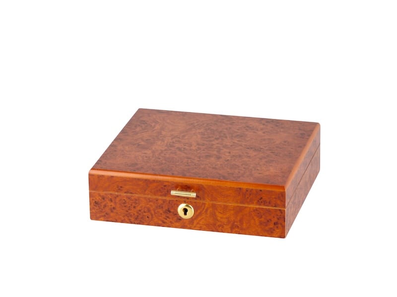 Humidor Wurzelholzdekor abschlie§bar fuer ca. 10 Zigarren 560061