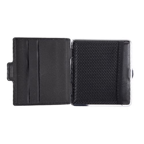 Zigarettenetui 20er King Size 100 mm schwarz mit Kartenhalter 32834