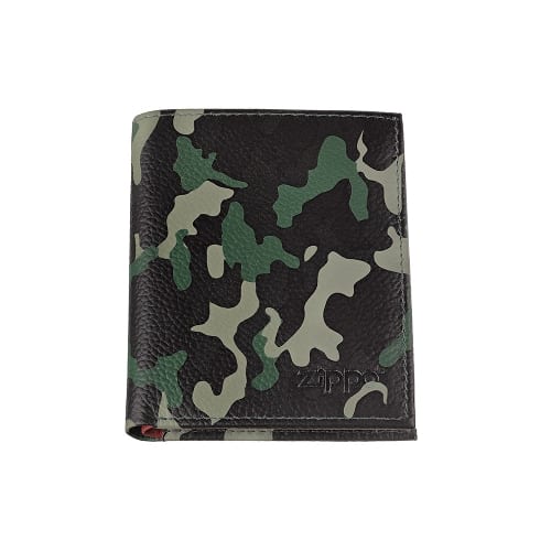 Geldboerse ZIPPO Leder Camo gruen 7 Karten 8,8x10,4x1,5cm 2006047 45896