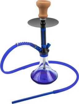 Shisha "Riad" transparent, Boden blau  1er/44cm 445601