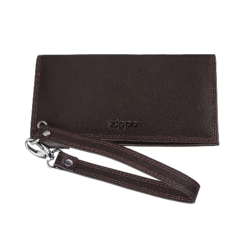 Feinschnitt-Tasche ZIPPO Leder Mocca 8,6 x 16,5 x 2,5 cm 2006029 45777