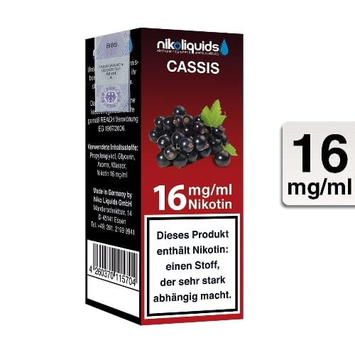 E-Liquid NIKOLIQUIDS Cassis 16 mg 87458