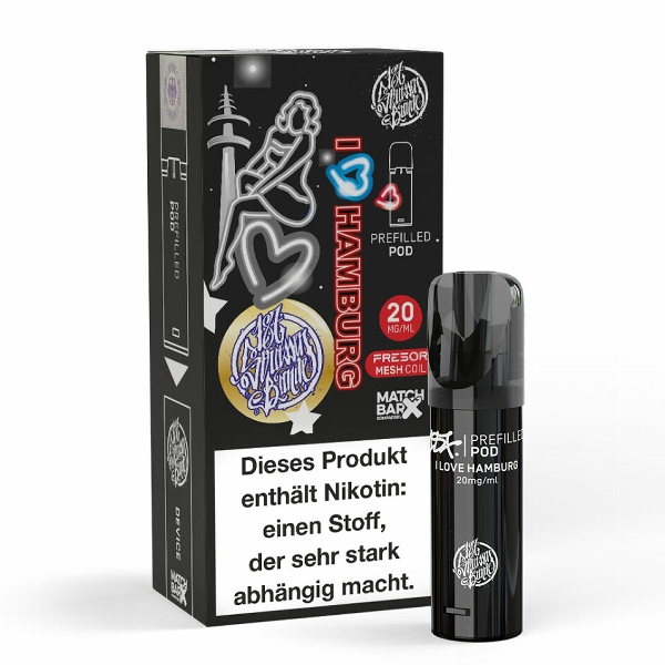 E-Liquidpod 187 I love Hamburg 20 mg 2 Pod 53812