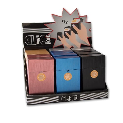 Zigarettenbox Kunststoff Clic Box metallic 100 mm 96886