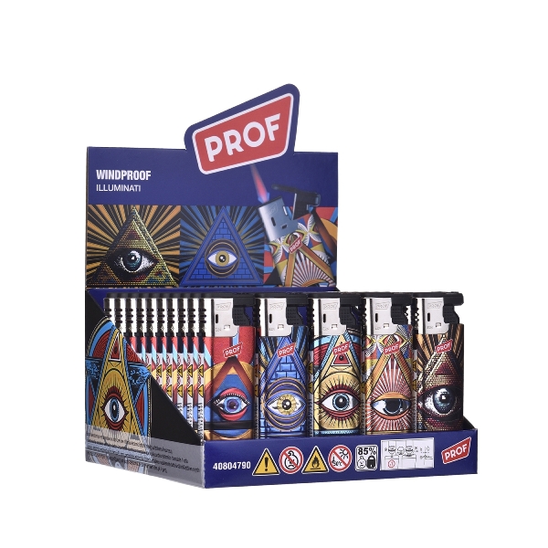 Feuerzeug Turbo Illuminati 3D Display mit 50 Stück 79344