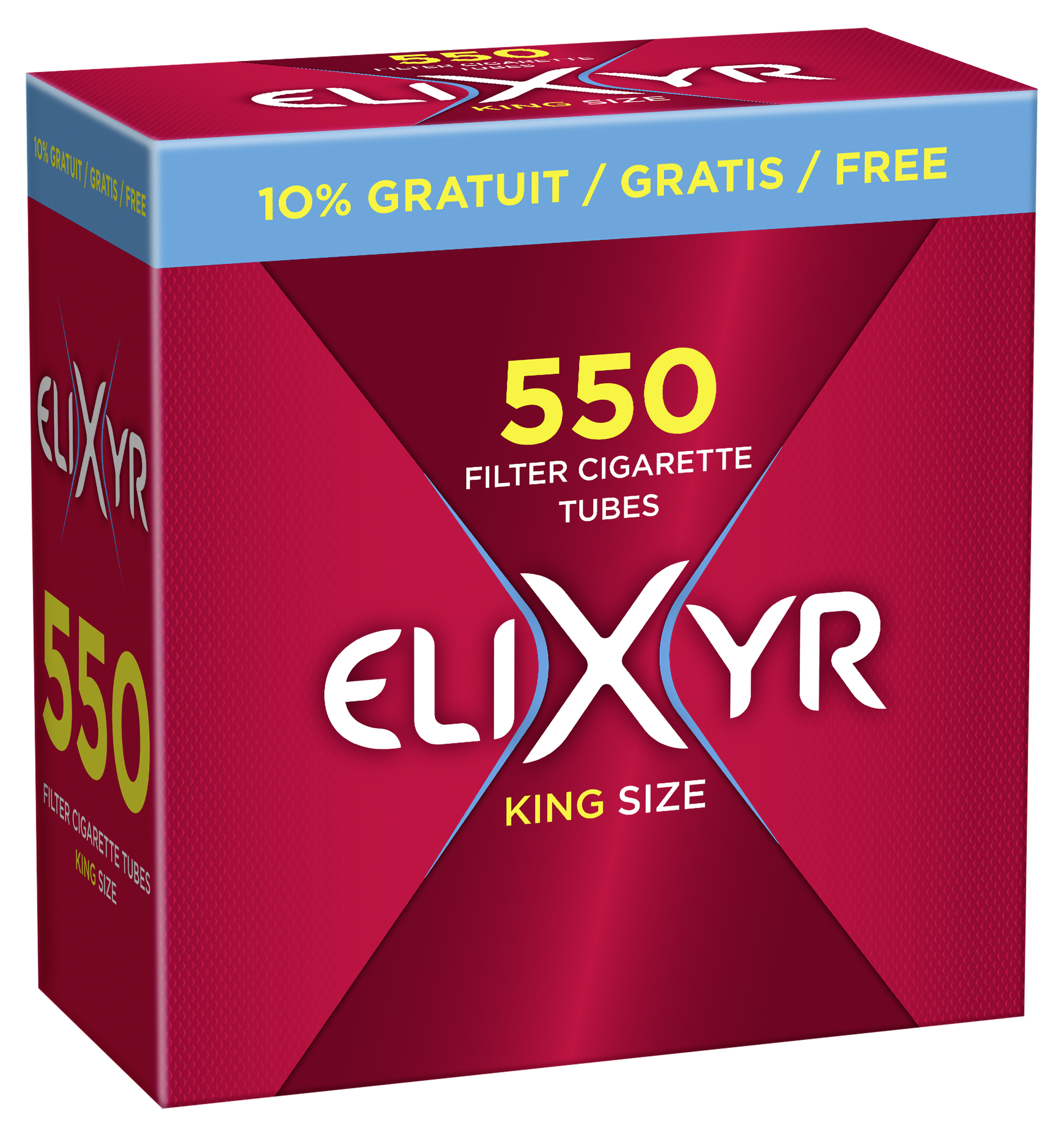 11.000 Stück Elixyr ROT King Size  Zigarettenhülsen