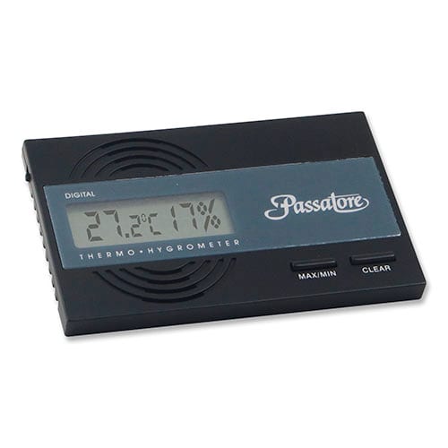Thermometer mit Hygrometer Passatore Digital aus Kunststoff in schwarz 10254