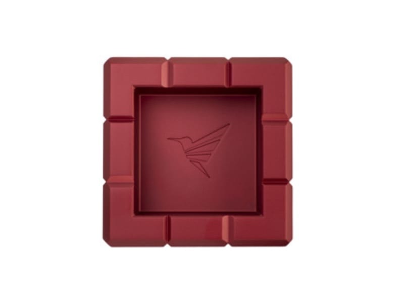 COLIBRI Zigarrenascher Metall "Heritage Cube" rot 4 Ablagen 524762