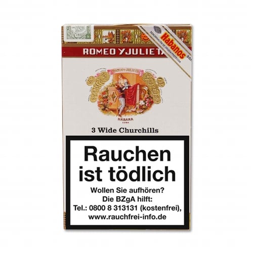 Romeo y Julieta Wide Churchills Tubos 3 Zigarren 76181