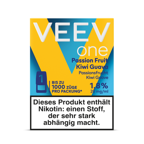 E-Shisha VEEV ONE PODS Passion Fruit Kiwi Guava 1er Pod SW16978