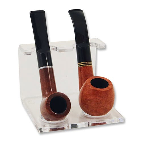 Pfeifenständer für zwei Pfeifen aus Acryl in transparent 6184