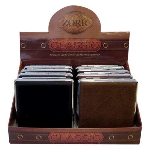 Zigarettenetui KunstlederZORR 20er Classic schwarz und braun sort 37335