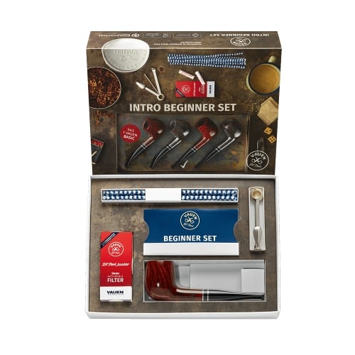 Pfeife VAUEN Basic Beginner Set grau glatt gerade 36665