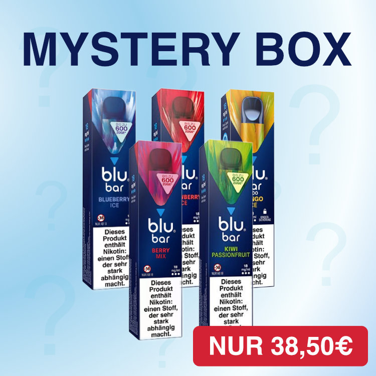 Sonderverkauf: 5× Blu Bar Einweg E-Zigaretten – Sorten gemischt, nicht wählbar SW17132