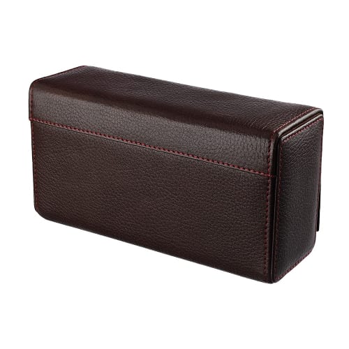Feuerzeug Tasche ZIPPO Leder braun fuer 4 Feuerzeuge 18x9,6x6,5 cm 45998