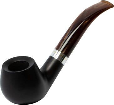 Pfeife Cesare Barontini "Elevato" schwarz matt, Ring  Acryl 440535