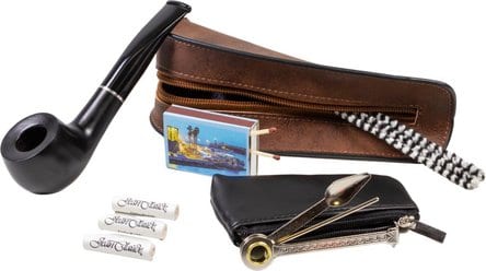 Pfeifen-Einsteiger-Set Lederoptik / Pfeifen Acryl 409120