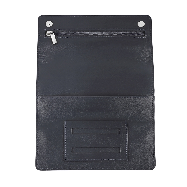 Feinschnitt-Tasche ZIPPO Leder navy 16x8,2x2,5cm 2008018 48061